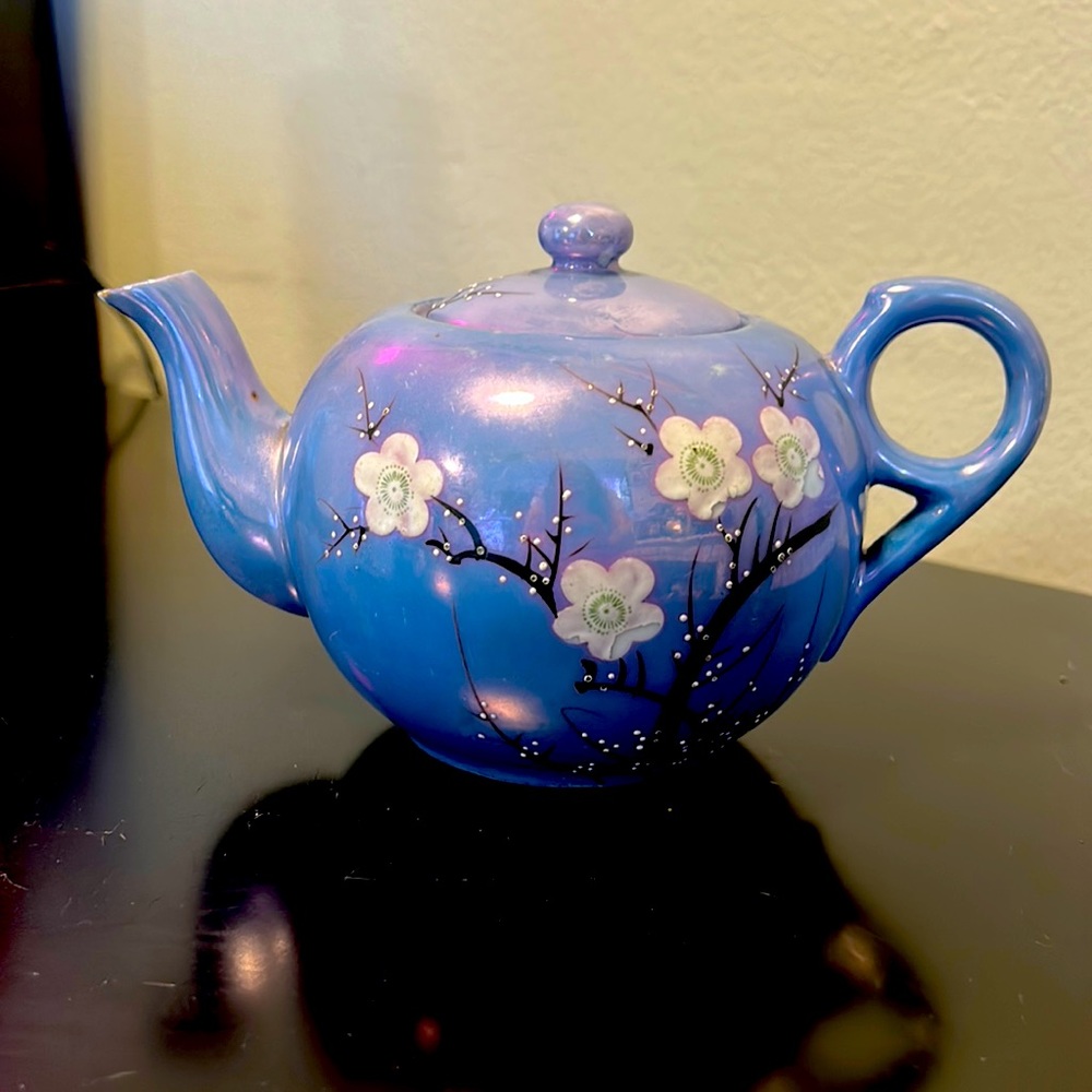 Vintage cherry  blossom teapot